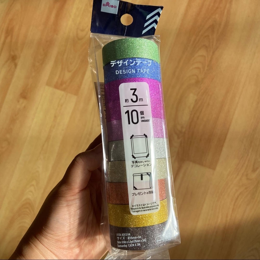 Daiso Japan Glitter Washi Tape Set